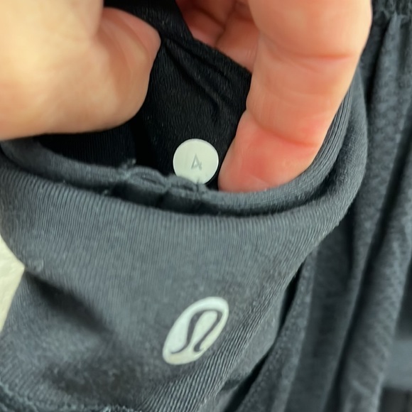 Lululemon Black on Black Workout Top with Sports Bra 4 - Picture 6 of 6